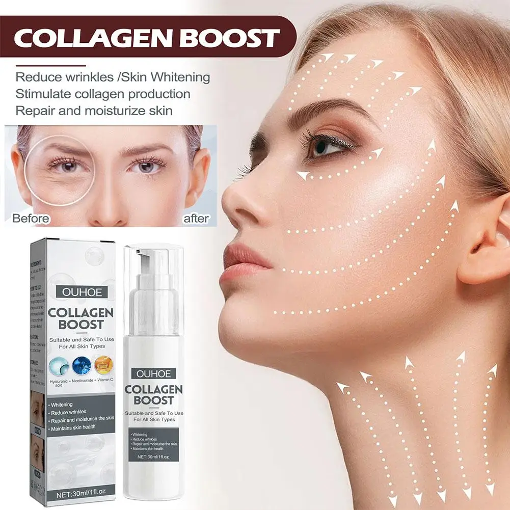 

Collagen Boost Serum Anti-Aging Dark Spot Corrector Wrinkle Tightening Face Skin Care Skin Women Lines Cream Fine Fade Z5J2