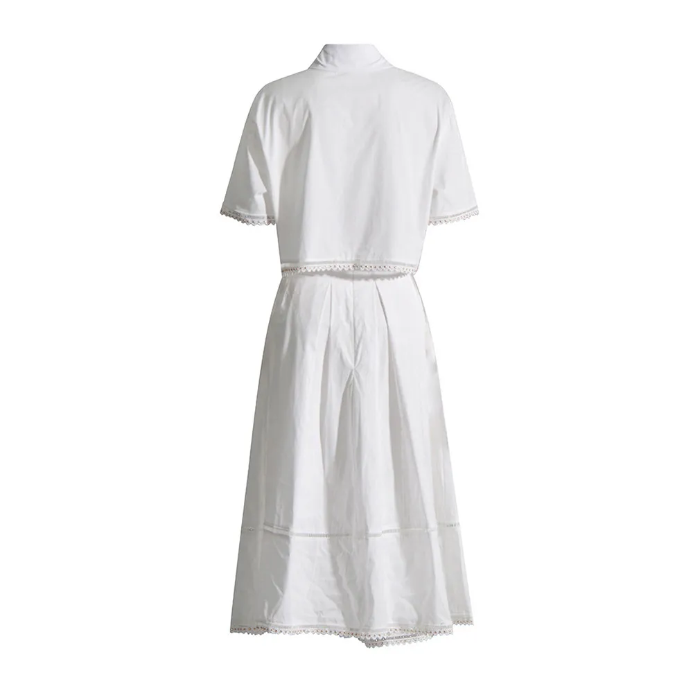 Женский комплект из двух предметов VGH топ с отложным воротником и коротким