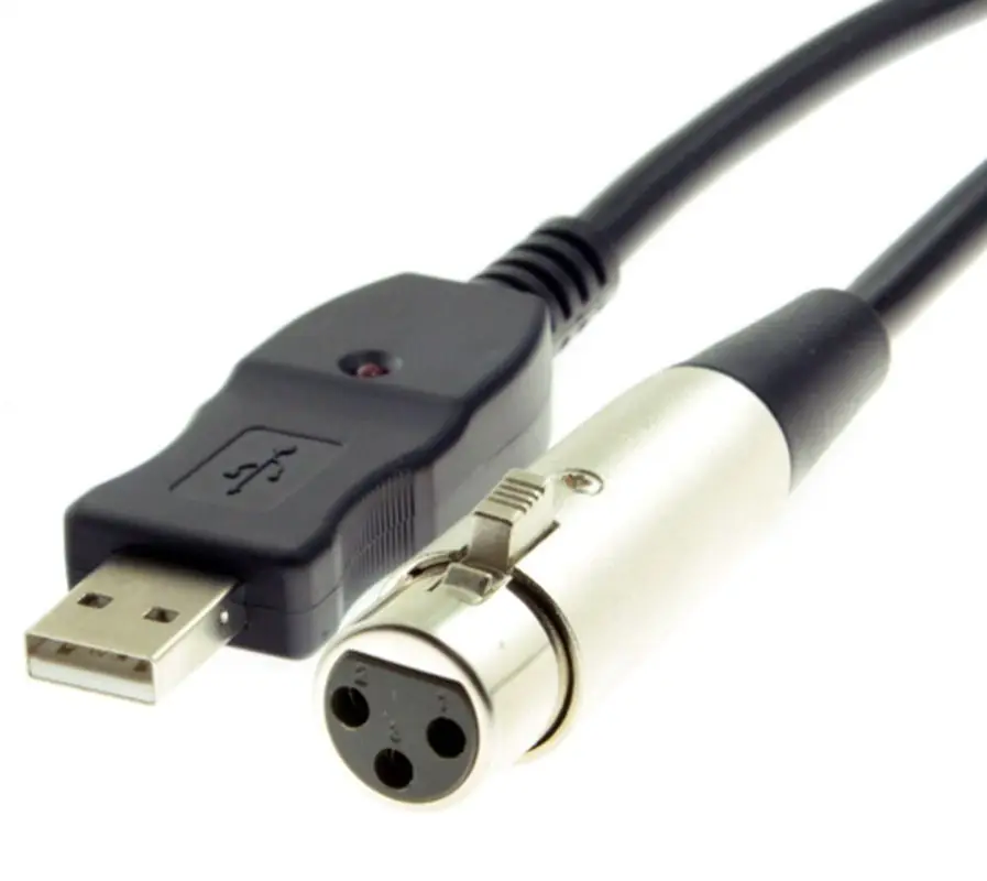 

10 футов 3 м USB микрофонный кабель USB штекер к 3 контактам XLR гнездовой кабель Шнур адаптер соединение микрофона