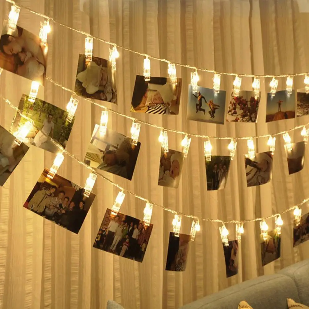 

Christmas LED Fairy String Lamps Photo Clip Lights New Years Restaurant Lounge KTV Bar Wedding Party Home Decoration