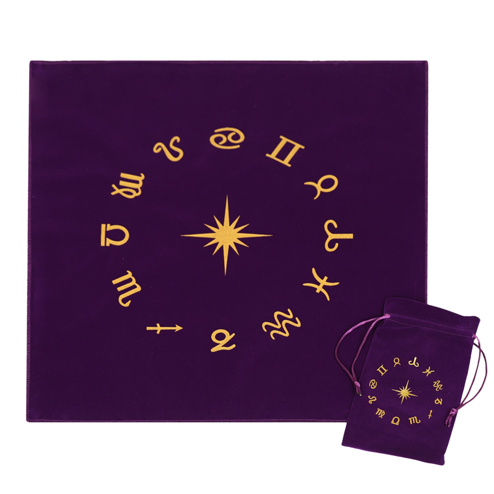

Скатерть для ТАРО 12 созвездий, бархатная ткань для гадания, алтарь, настольная игра, астрология, астрология, подушечка с Кулиской
