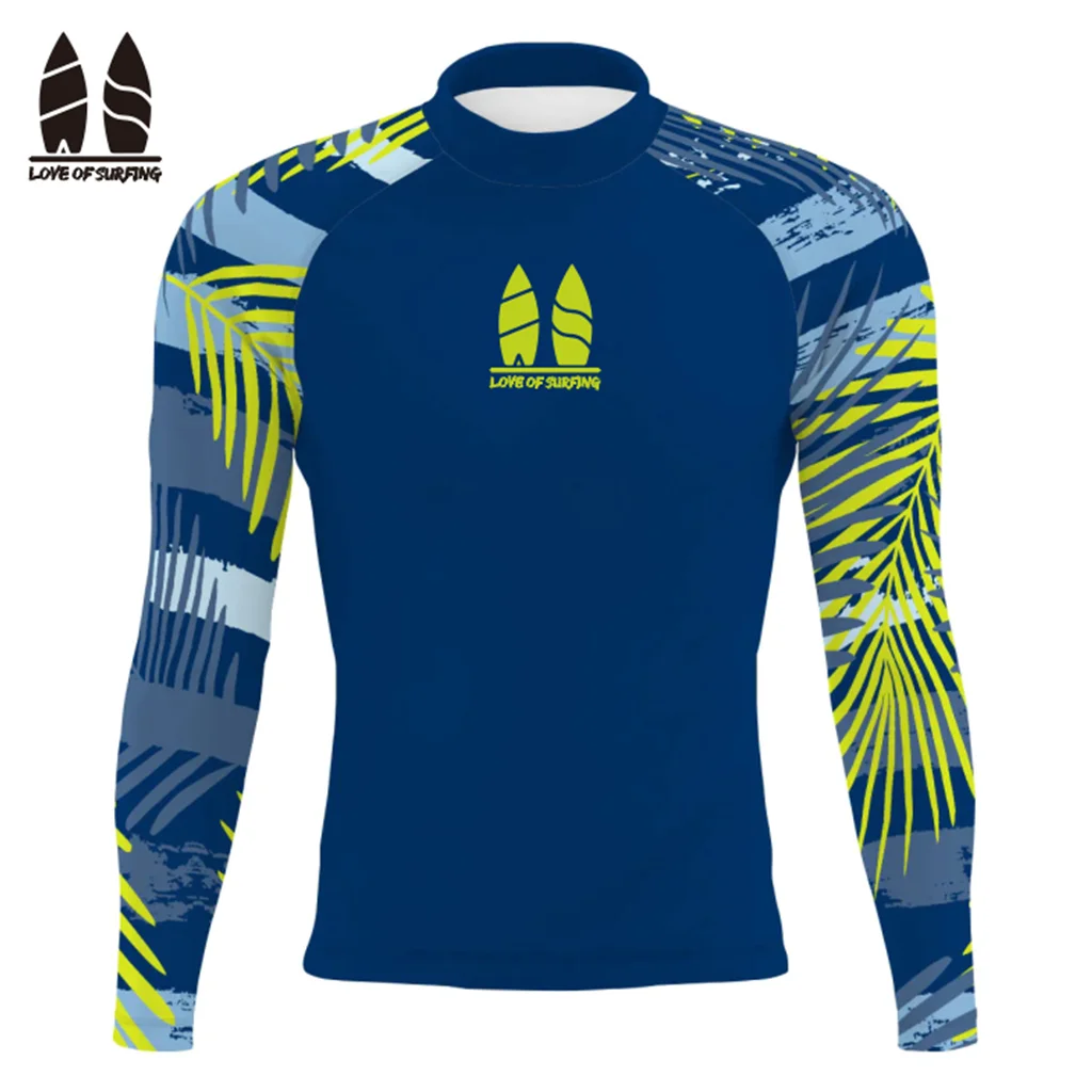 Мужская одежда для плавания с длинным рукавом и защитой от УФ-излучения