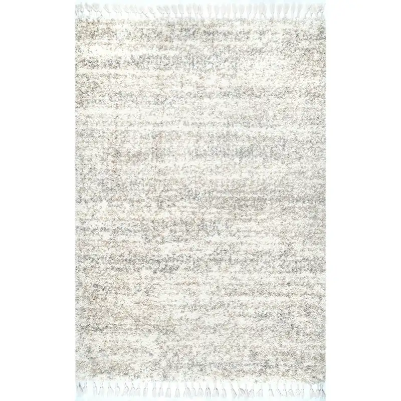 

Contemporary Shag Accent Rug, 2' x 3', Ivory