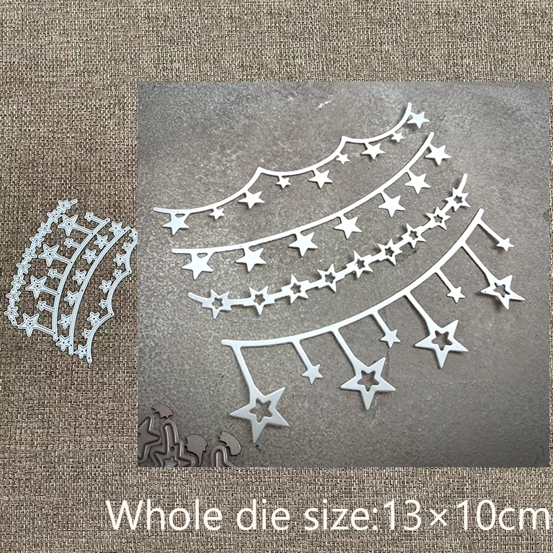 

New Design Craft Metal stencil mold Cutting Dies 4pcs stars edge decoration scrapbook die cuts Album Paper Card Craft Embossing