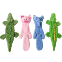 new cute plush toys crocodile pig elephant animal shaped small medium dog chew squeaky toy with whistling pets supplies