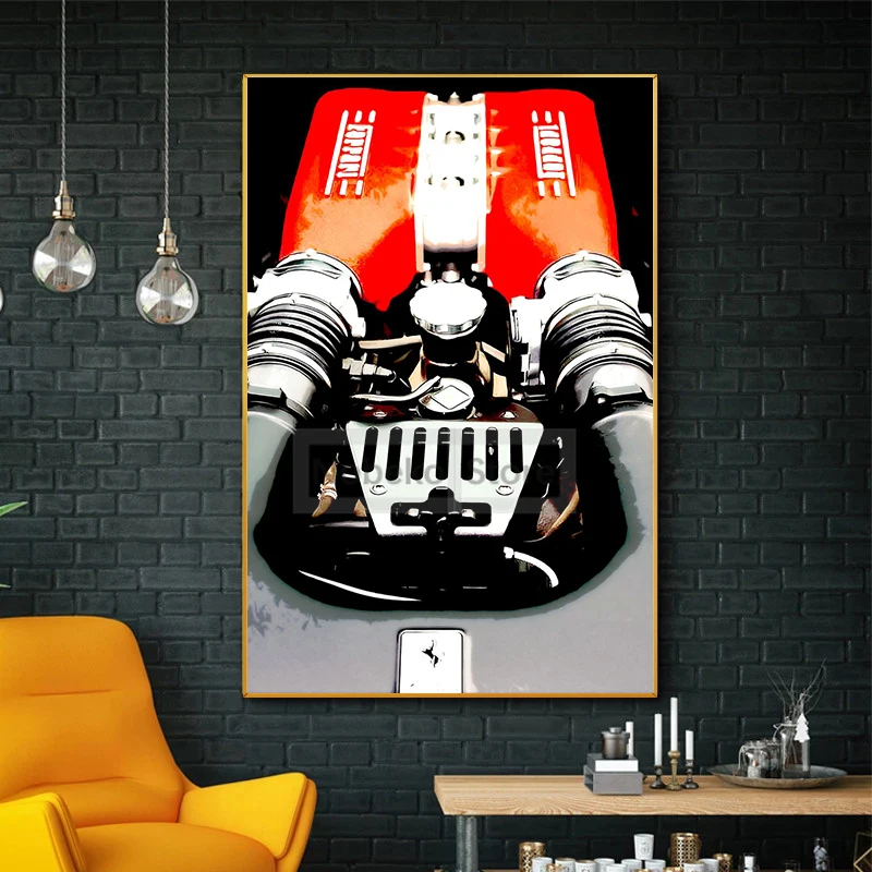 Постер для коллекций автомобилей V6 V8 Twin V-Twin motors