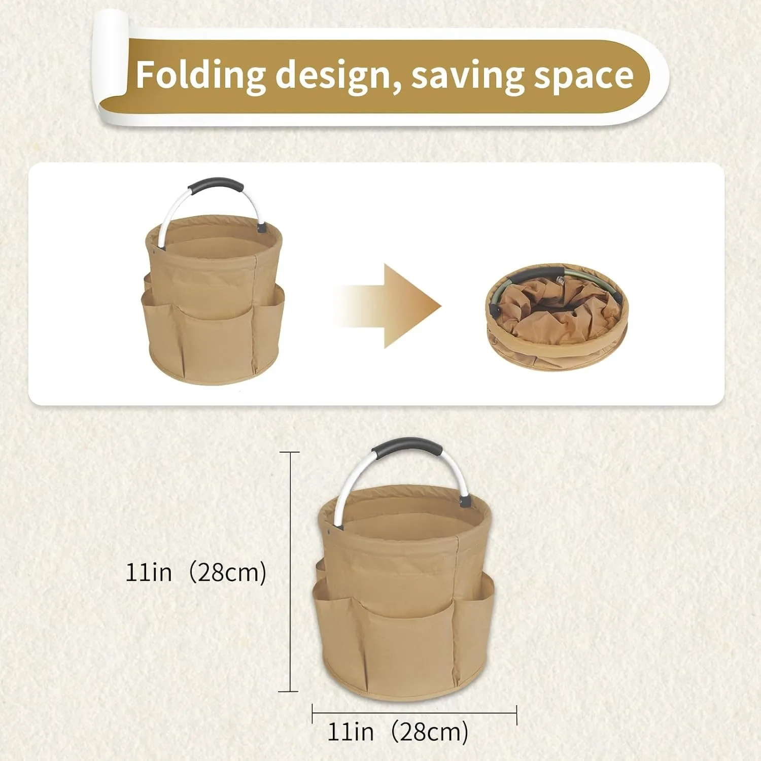 Портативная многоразовая складная корзина для пикника Пляжная хранения и сбора