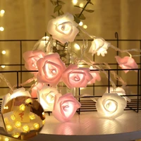 wedding decoration decorated lights wedding decoration decorated lights led solar rose lamp string battery box