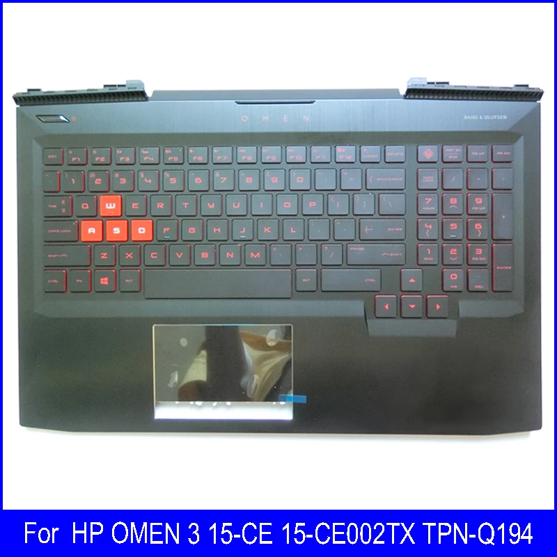 

New Laptop LCD Cover For HP OMEN 3 15-CE 15-CE002TX TPN-Q194 Palmrest Upper Case with Backlight US keyboard 929479-001