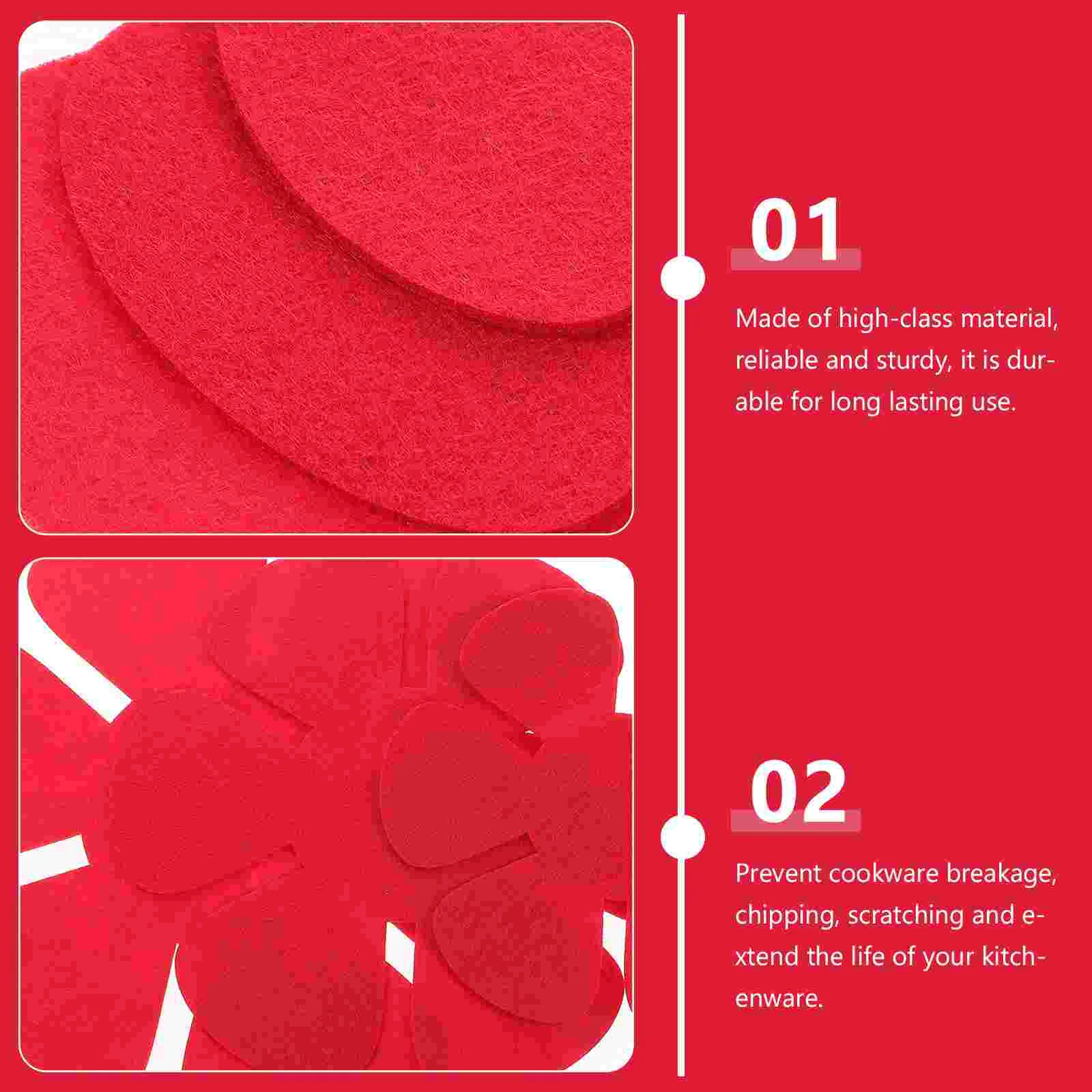 

12pcs Non-stick Protective Mats Fashion Tea Holder Mats Nonwovens Pot Cushions