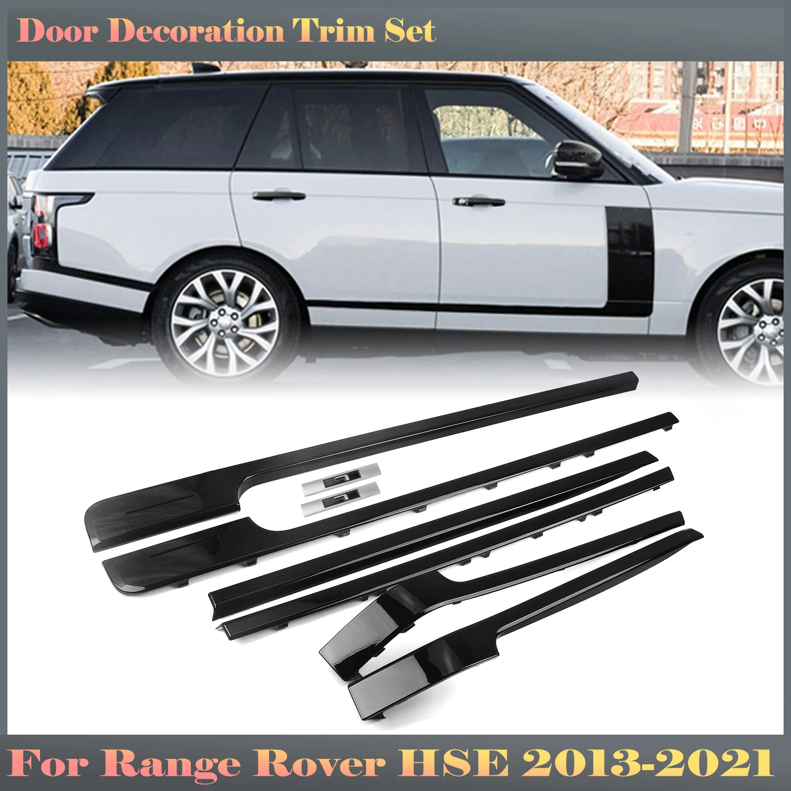 

Car Side Trim & Door Side Molding Strips For Land Rover Range Rover HSE L405 LWB 2013 2014 2015 2016 2017 2018 2019 2020 2021