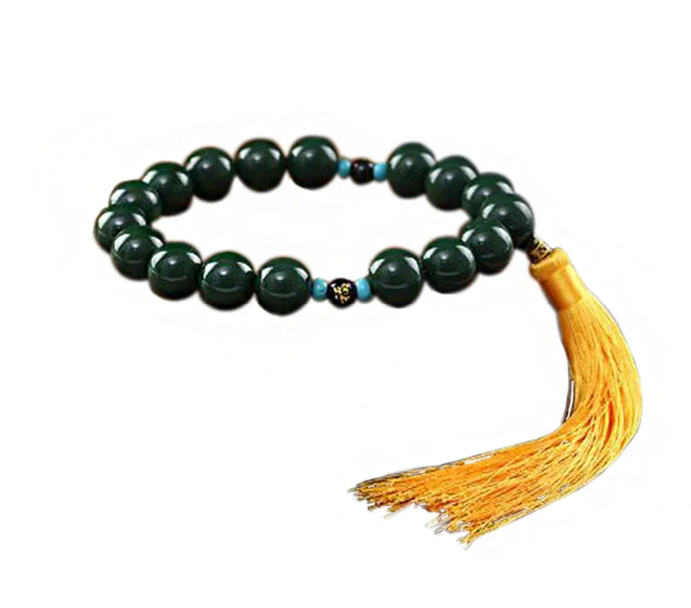 

Китайская зеленая вышитая бисером Смола Декор для дома или для автомобиля Будда для удачи