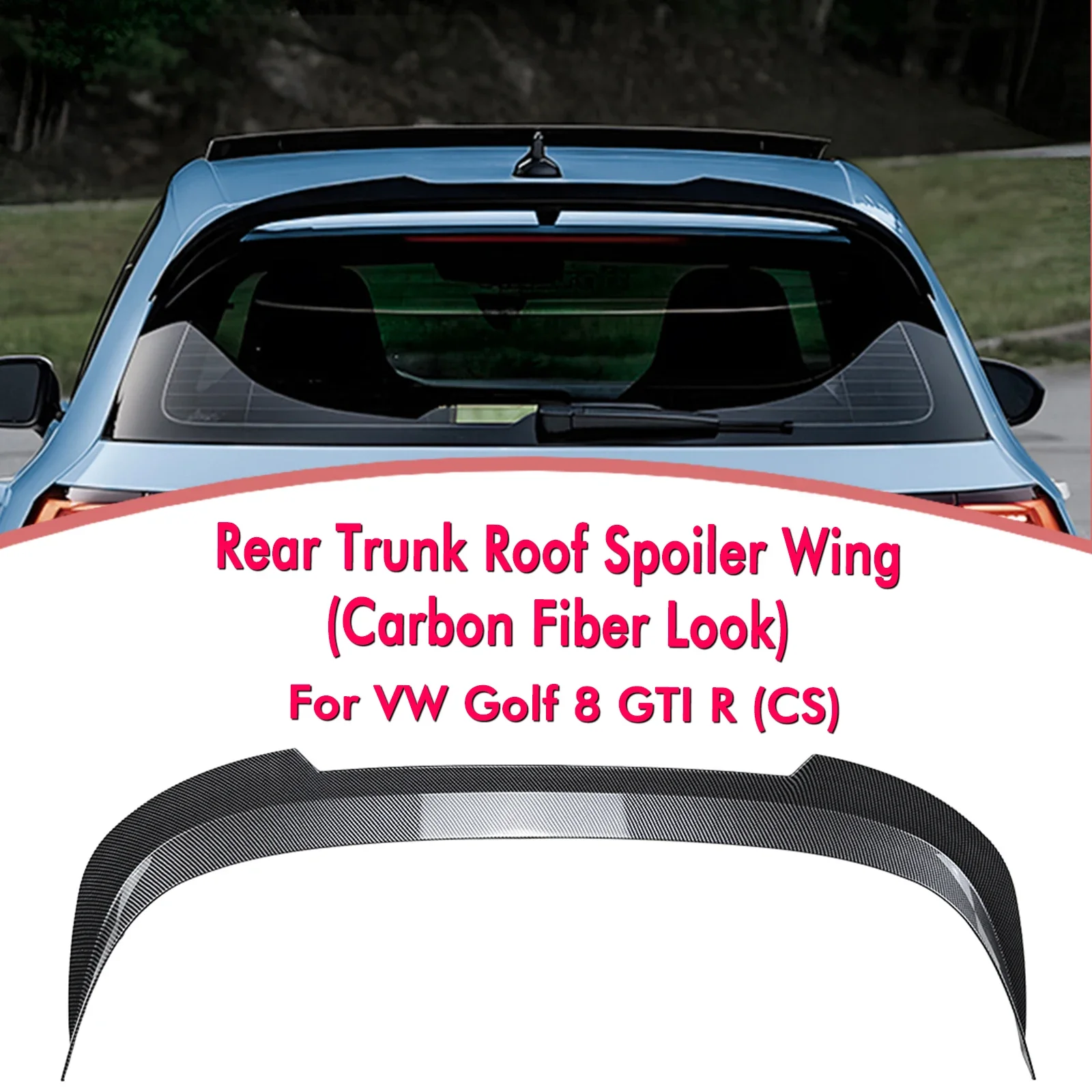 Новый! Для Volkswagen VW Golf 8 GTI R CS Стиль Задний багажник на крышу Spoiler Wing Lip Carbon Fiber Look/Gloss