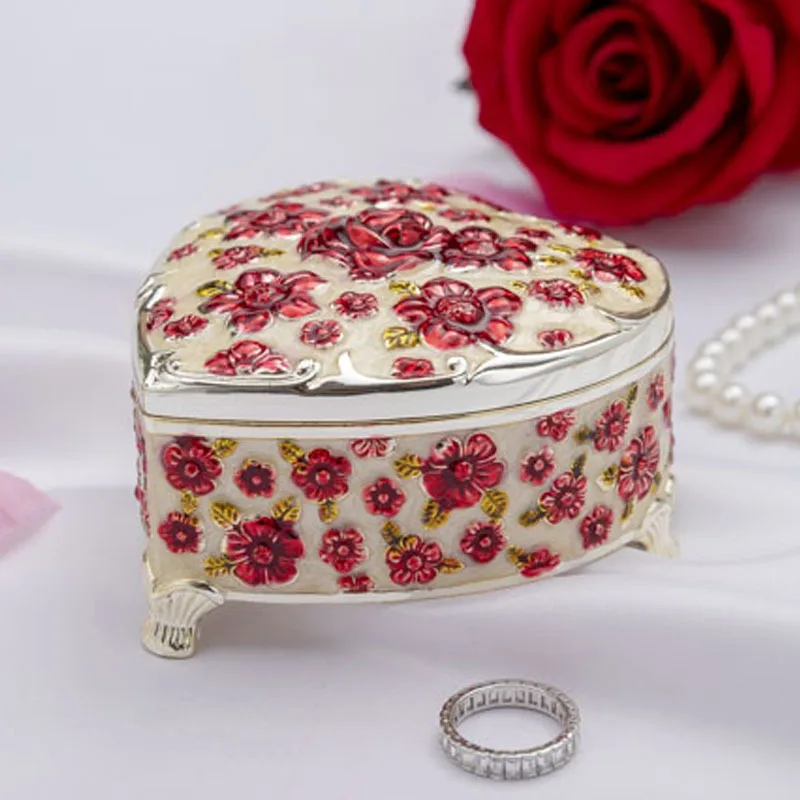 

Creative Jewelry Box Makeup Portable Storage Box with Lined Velvet Ornament Box Small Ornaments Exquisite Premium Ring Gift
