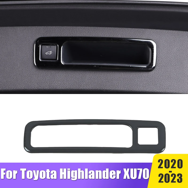 

Car Rear Trunk Tailgate Door Handle Bowl Cover Frame Trim For Toyota Highlander XU70 Kluger 2020 2021 2022 2023 Accessories