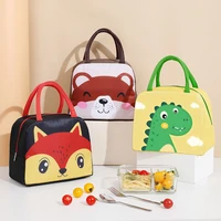 cartoon lunch bag portable insulated thermal lunch box picnic supplies bags milk bottle conteiners for women girl kids children