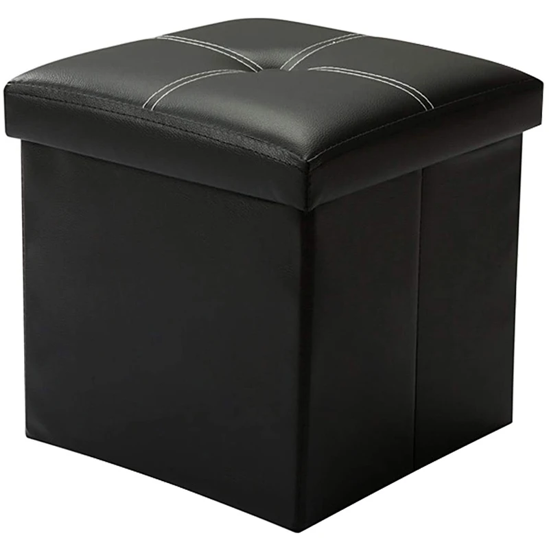 

Маленькие квадратные табуреты из искусственной кожи для ног, табурет для ног с хранилищем, складной табурет для хранения с подставкой для н...