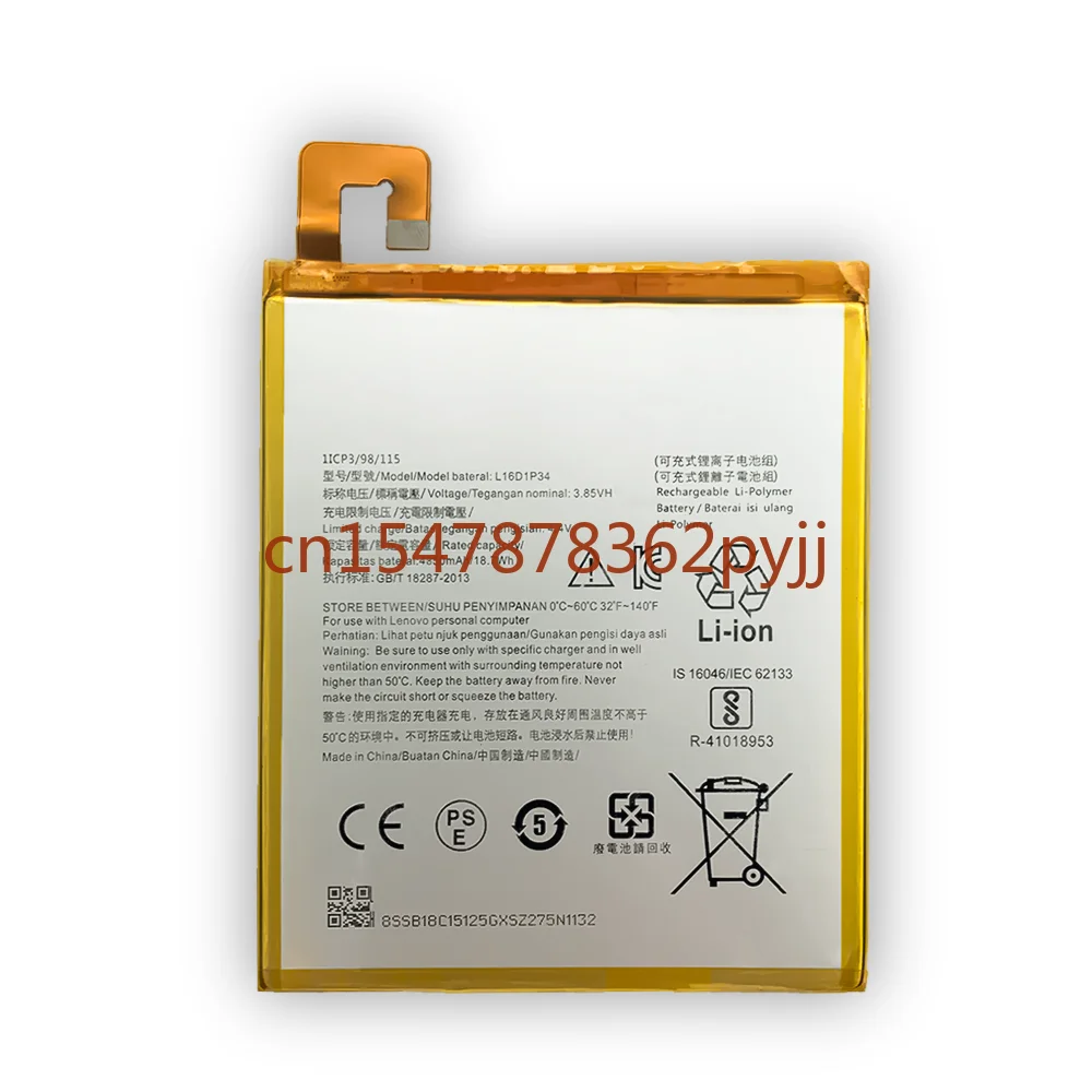 

100% NEW High quality 3500mAh L16D1P34 Battery For Lenovo Tab 4 8(TB-8504X)/Tab 4 8 Plus Tab E10 10/TB-X104F Batteries