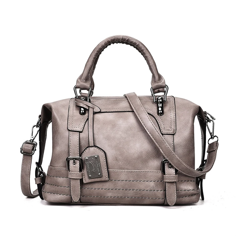 

2022 Women Vintage Luxury Handbag Purses Soft Leather Shoulder Bag Designer Female Casual Tote Travel Bag Femme Ladies Hand Bags