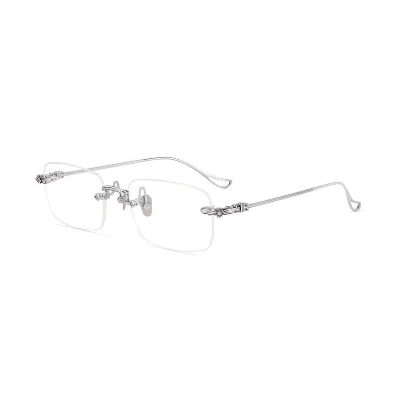 

Luxury brand men's frameless prescription glasses frame women's fashion personalized computer prescription glasses
