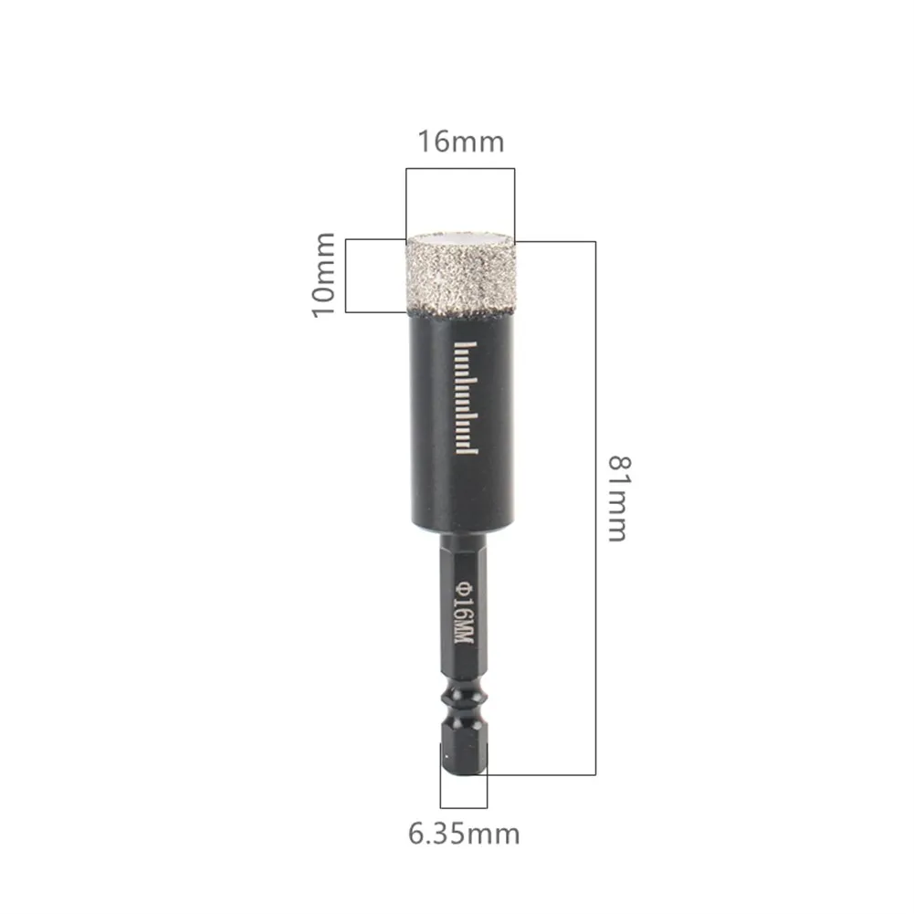 

6 Pcs Drill Bits 6.35mm Hex Shank 6/8/10/12/14 / 16mm Diamond 100% Brand New