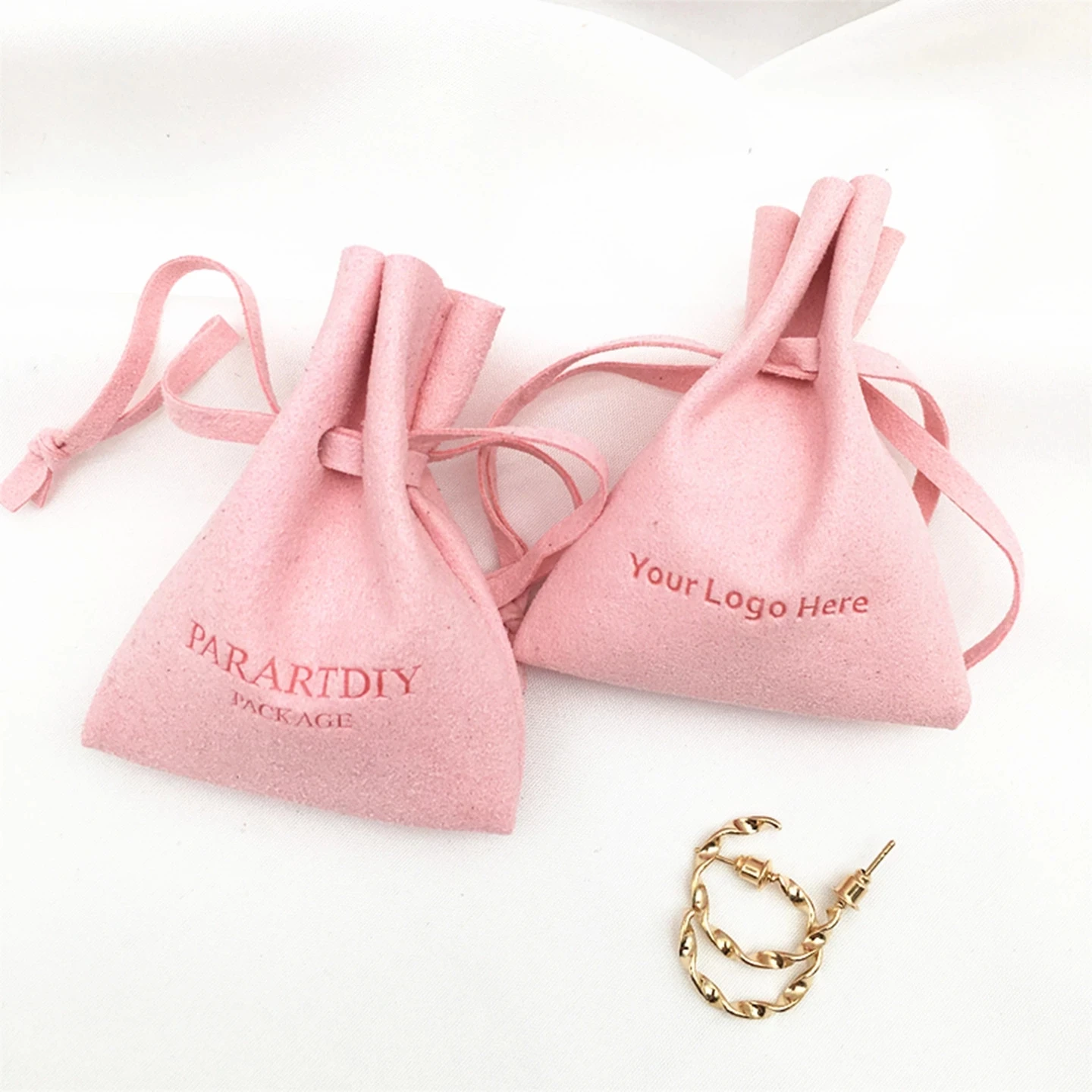 50pcs Custom Jewelry Pouch with Logo,Personalized Jewerly Bag with Logo,Custom Jewelry Pouch,Earring Bag,Necklace Pouch,Pink