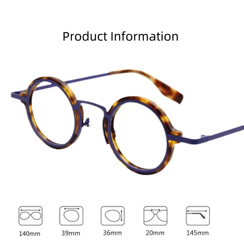 Ретро-Доска круглая оправа универсальная для очков мужчин и женщин ультратонкая