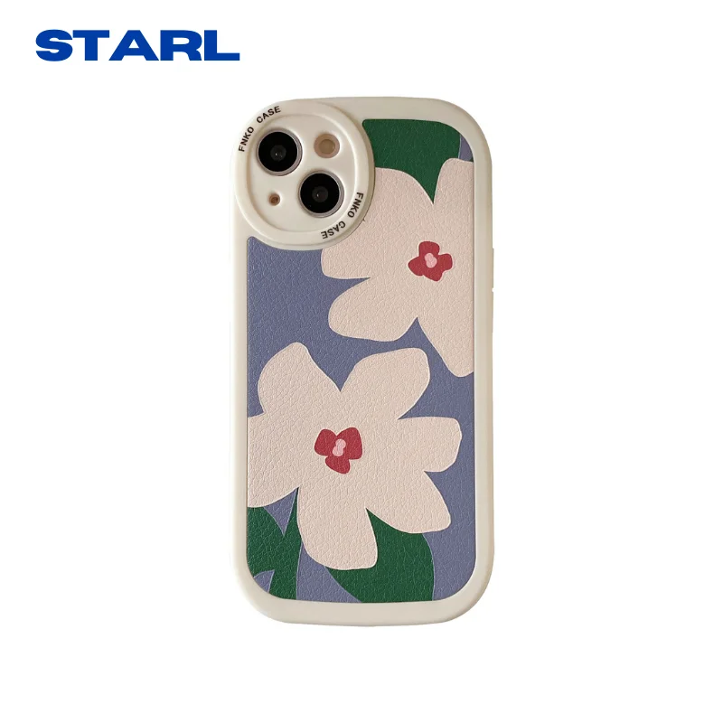 Cute Flower Case For iPhone 13 11 Promax 12 Pro Xr X Xs Max Floral Korea Style Art Design 2022 New Cartoon Girl Pink Full Cover