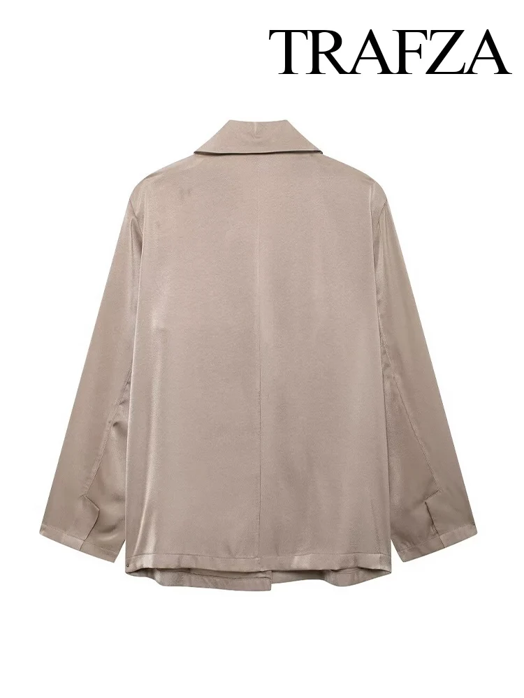 Женский Однобортный блейзер с длинным рукавом и отложным воротником