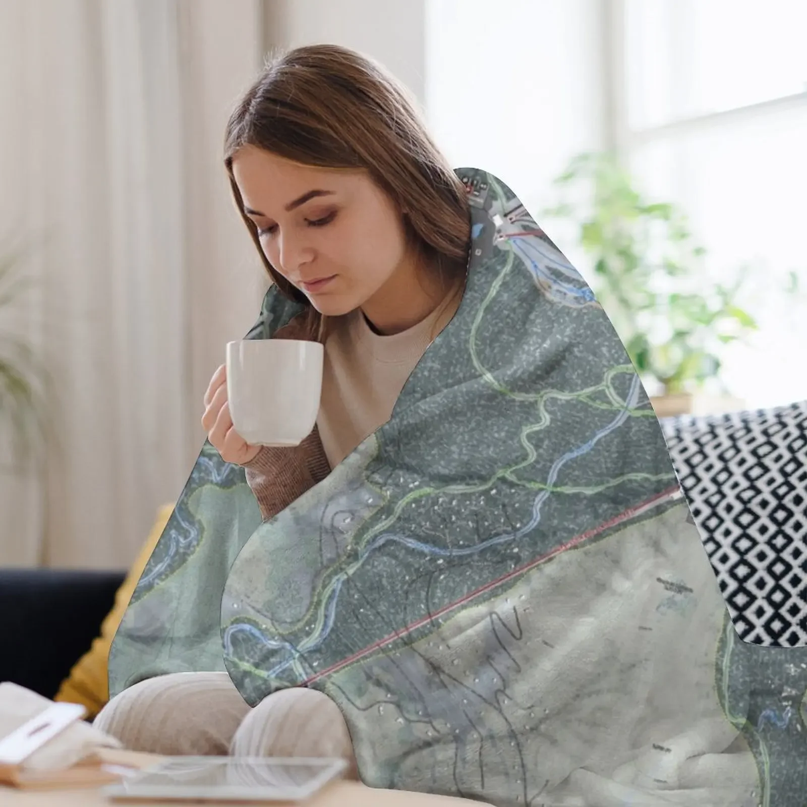 Одеяло Killington Resort Trail Map многоцелевое для малышей большие одеяла диванов