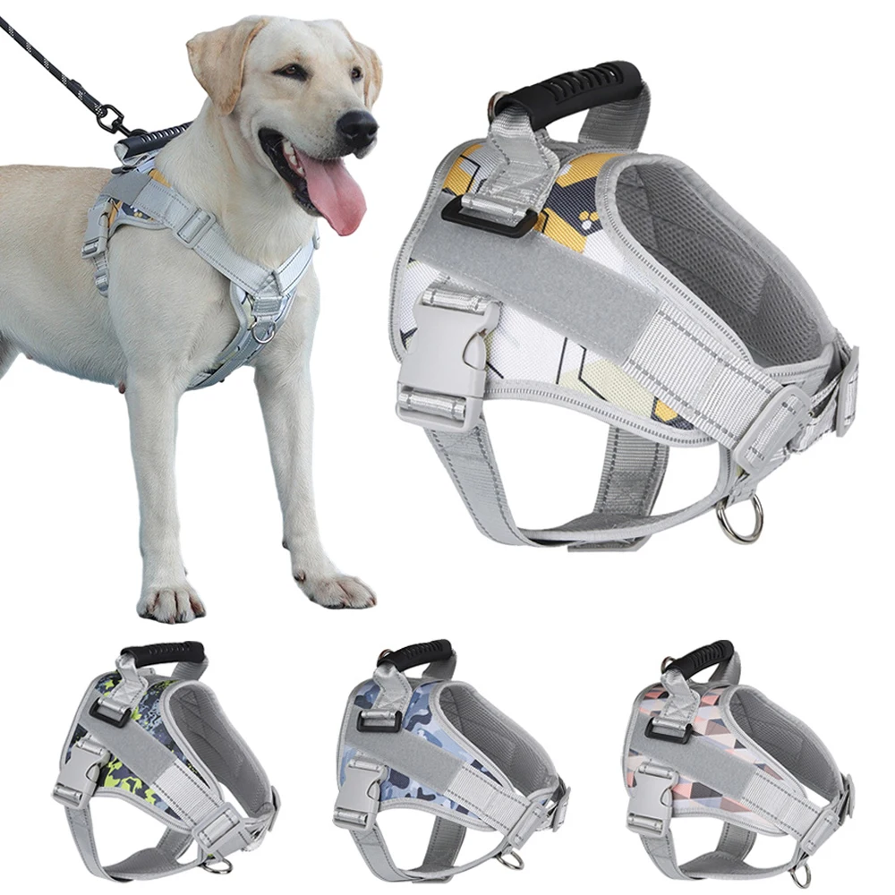 

No Dog Accessories Dog Control Oxford Pet Walking Easy Large Pull With Cloth Outdoor Harness Vest Big Harness Handle Reflective