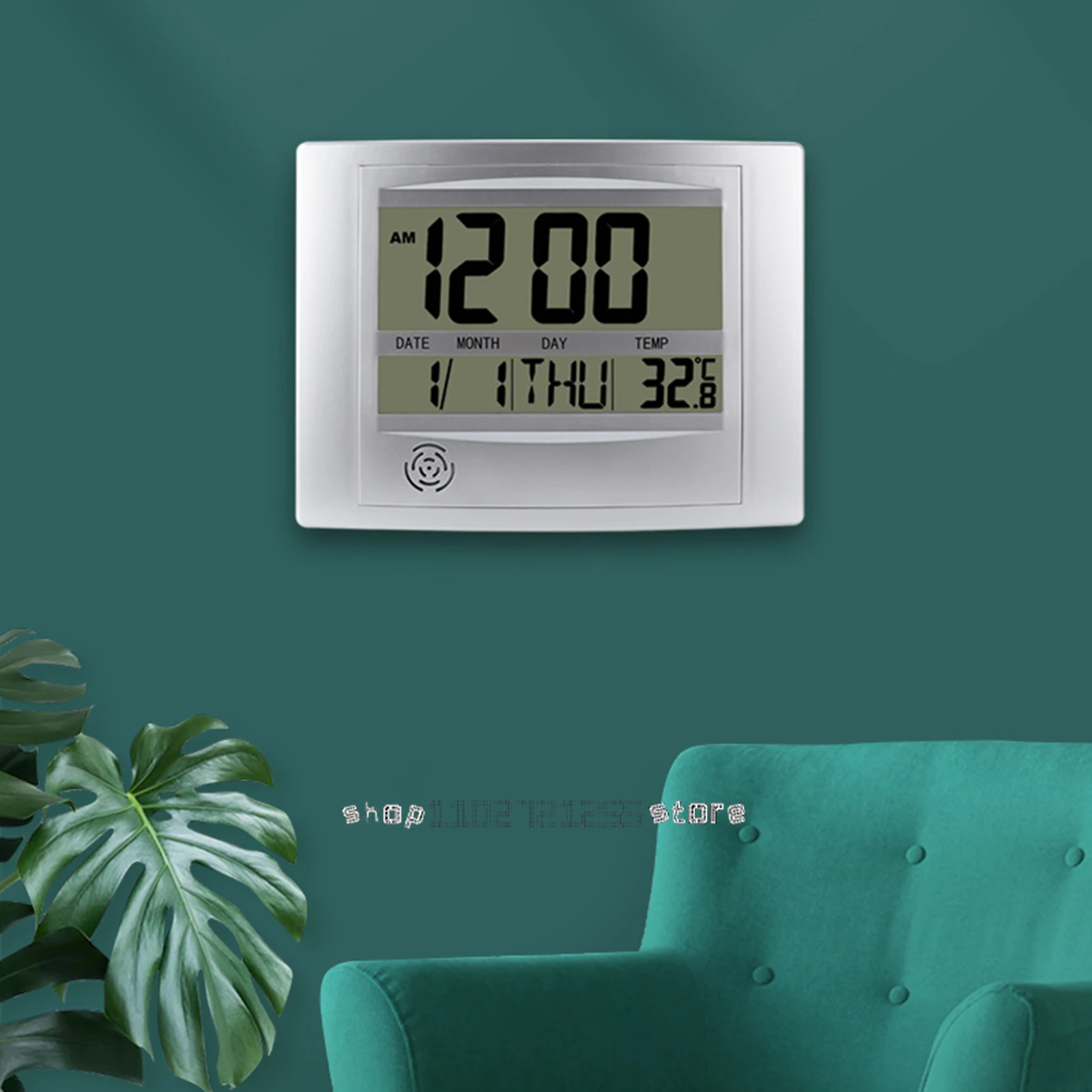 S Atomic Desk Alarm Large Display Battery Operated Calendar 
