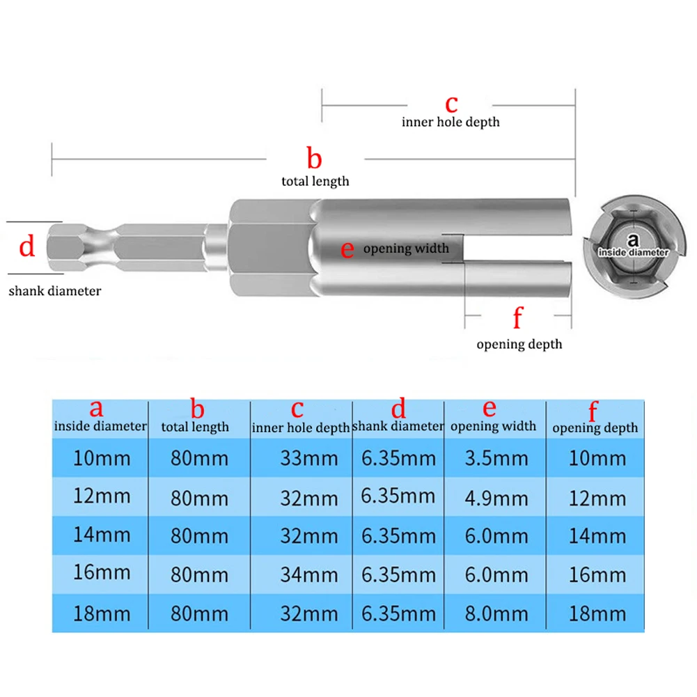 1 Pcs Socket Wing Nut Driver Slot Butterfly Bolt Socket Sleeve Wrench Screwdriver W/ Hex Shank For Screw Remove Hand Tool