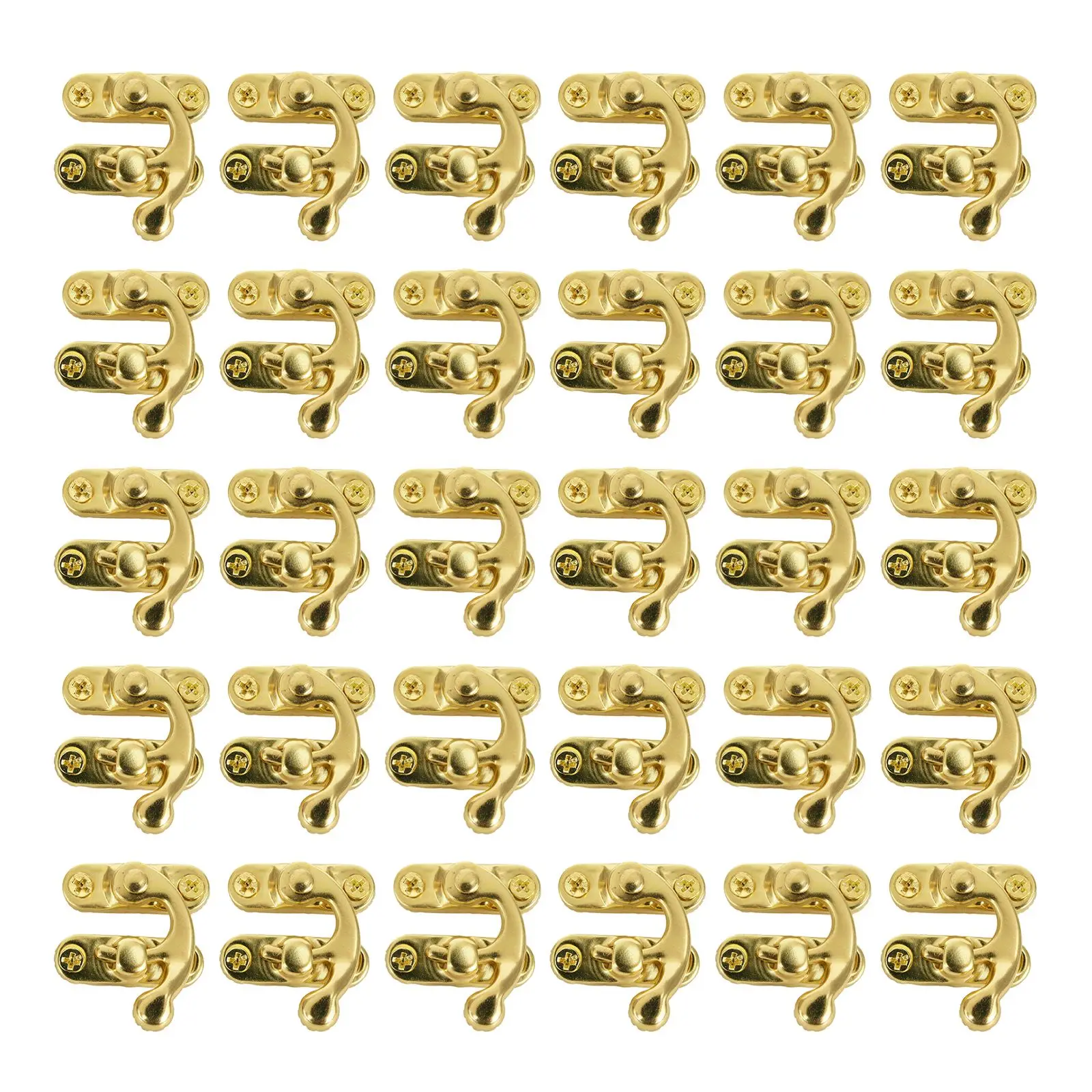 30 шт. замки с рогами и 120 винтами для ювелирных изделий деревянная шкатулка