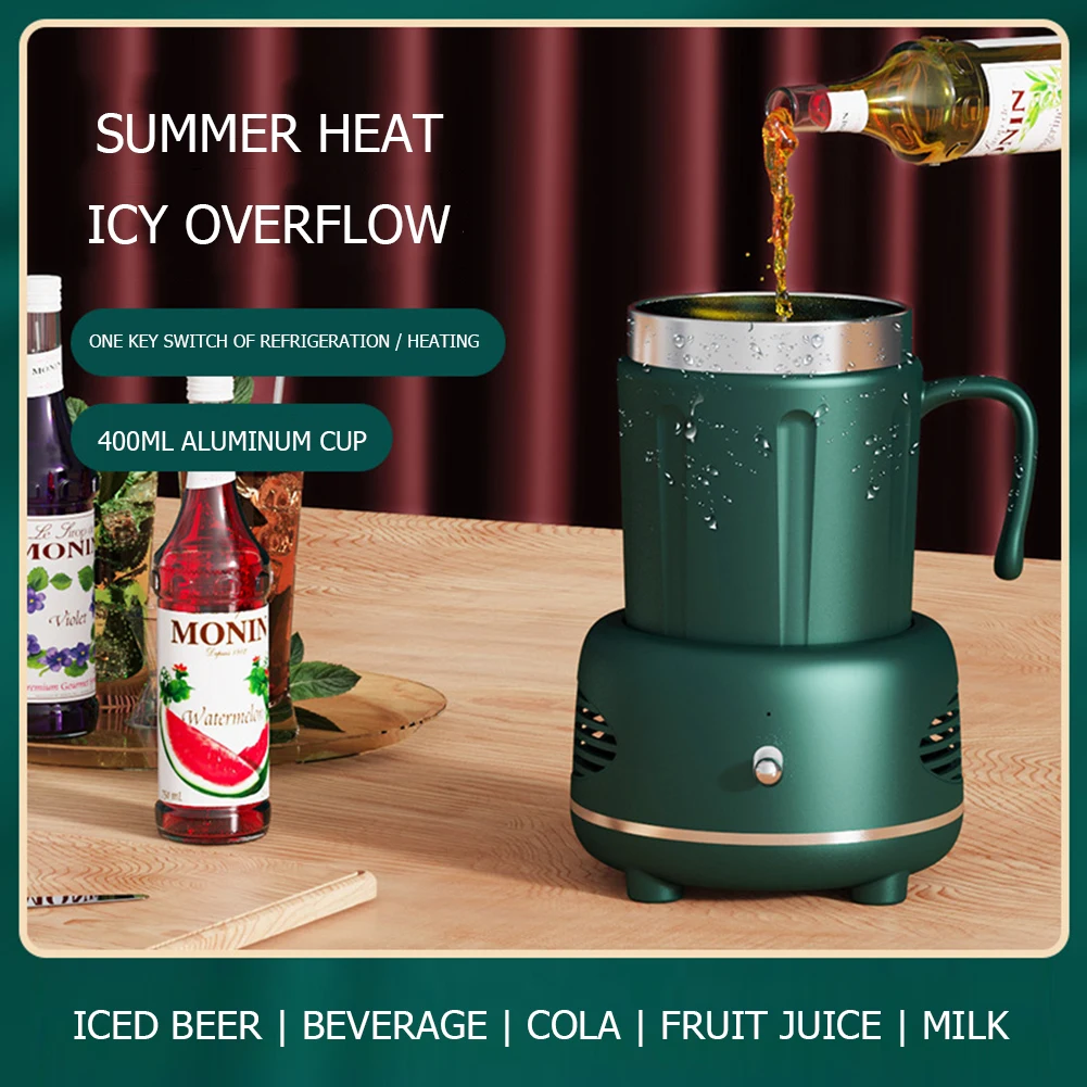 

Quick Heating Cooling Cup Home Office Cold Drink Machine Insulation Cup Refrigerator Quick Aluminium Cooler Mug Holder