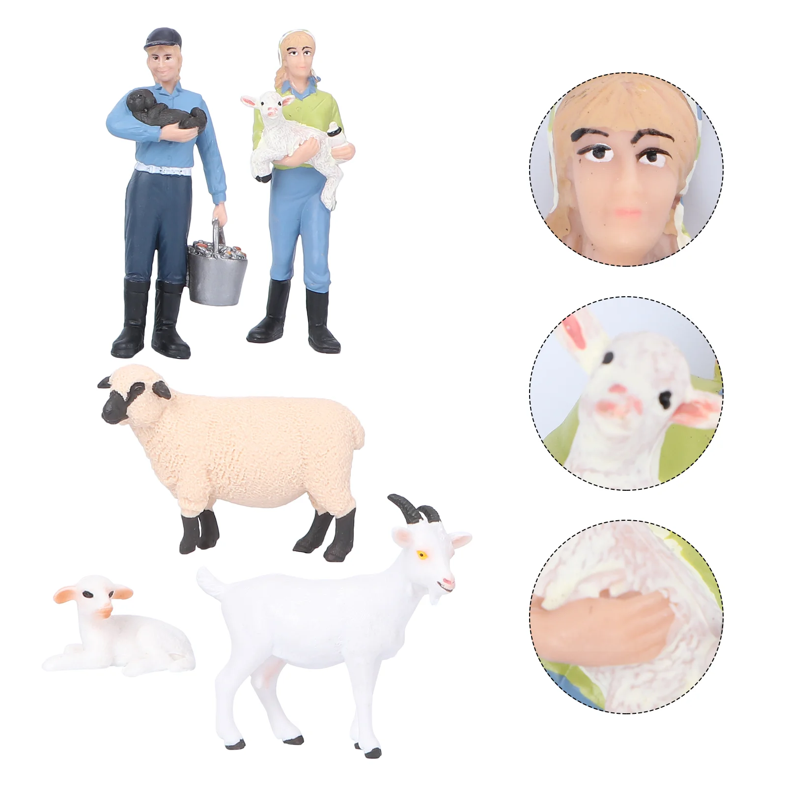 

1Set/6Pcs Landscaping Layout Prop Simulated Farm Model Decor Kids Cognition