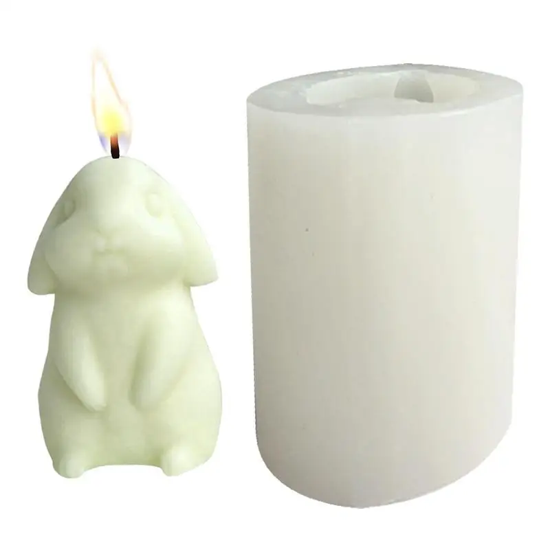 

Bunny Mold DIY Aromatherapy Candle Modeling Candle Decorations Christmas Ornaments Easter Rabbit Fondant Silicone Molds