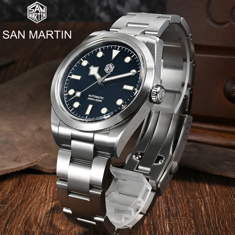 

Часы San Martin мужские спортивные с эмалированным циферблатом, 38 мм, NH35