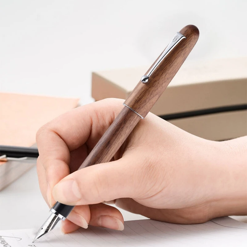 Jinhao 9035 деревянная перьевая ручка высокого качества с тонким наконечником 0,5 мм 2 цвета деревянные чернильные ручки деловые подарки письменные офисные и школьные принадлежности (art.: 3920be796cdd1) - 3920be796cdd1
