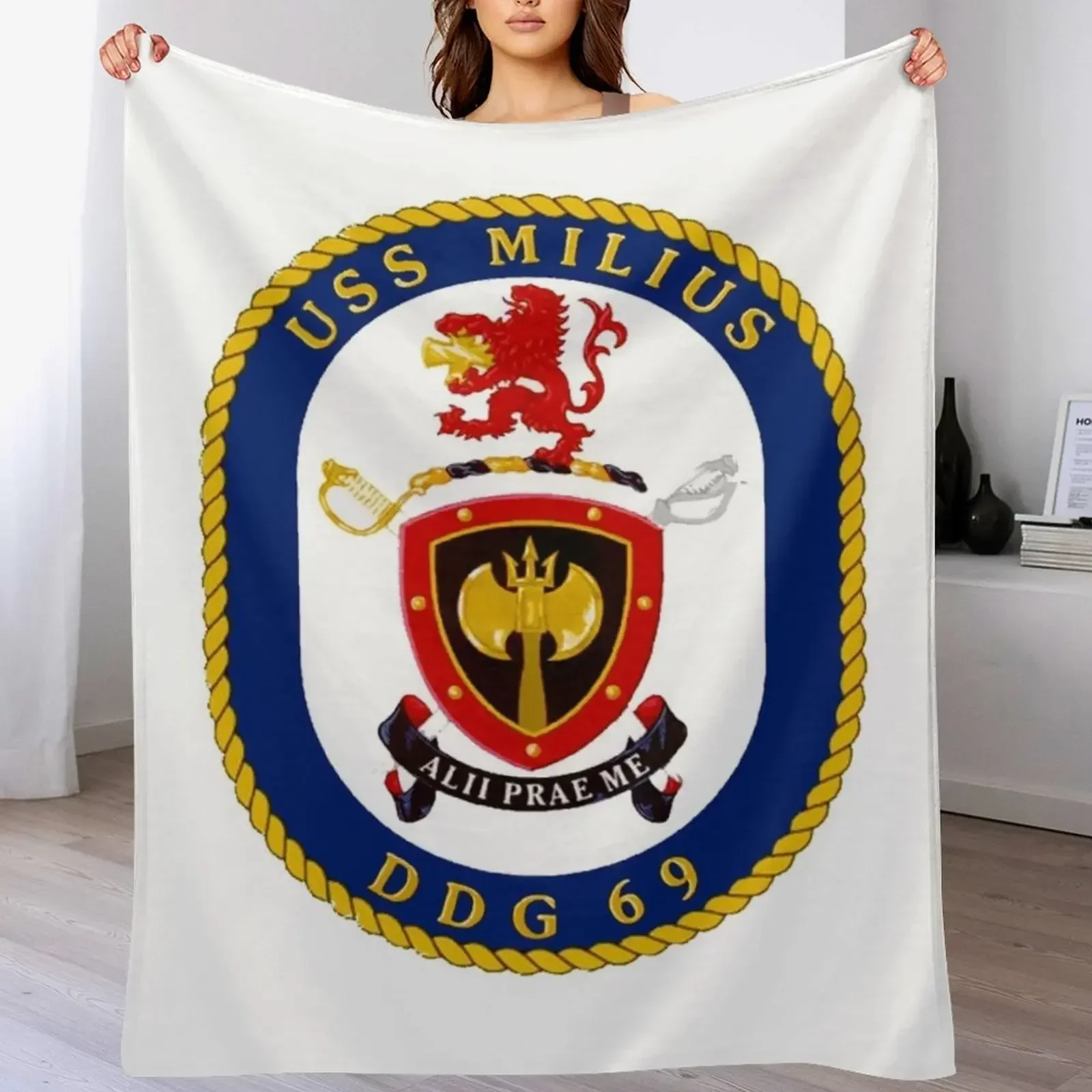 DDG-69 USS Milius Crest тепловое одеяло для путешествий летние детские одеяла