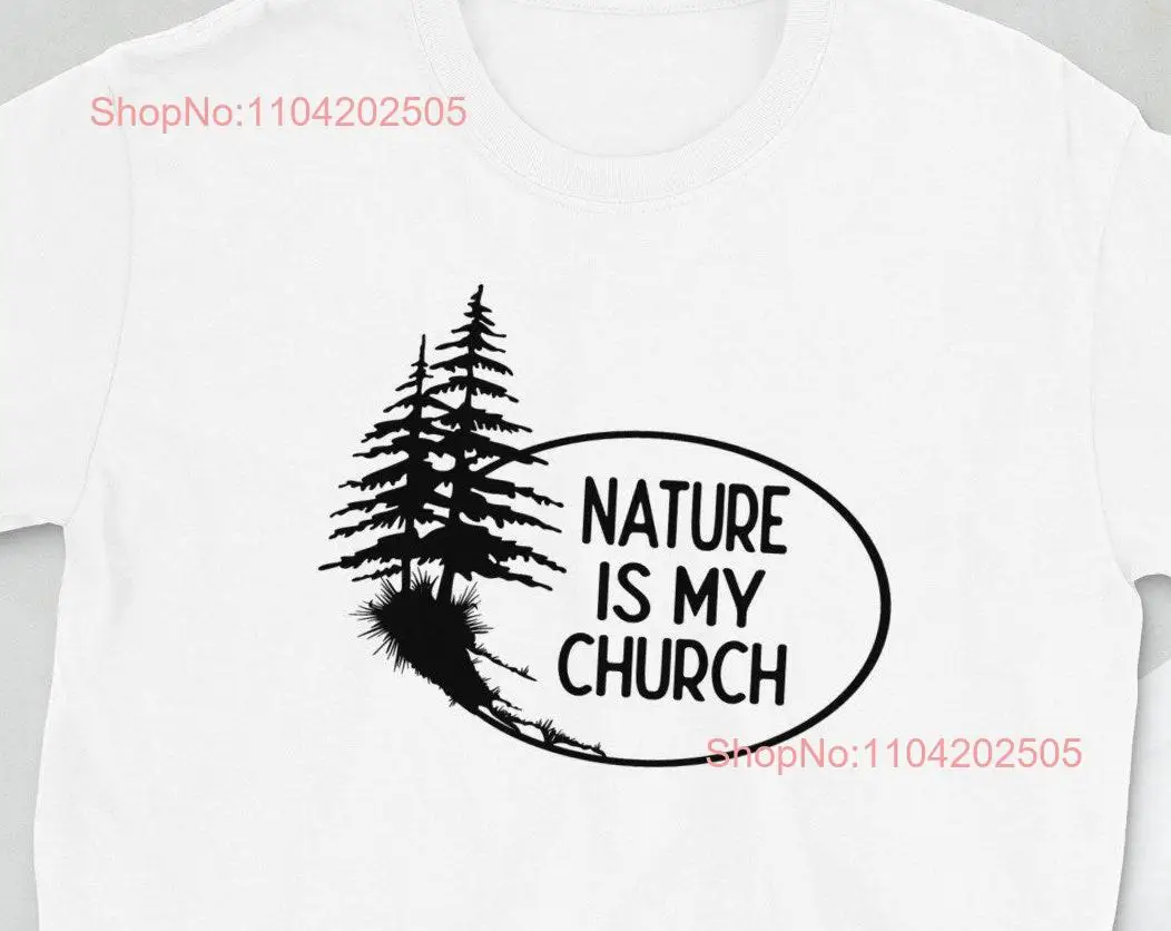 Футболка Nature is my Church с длинными или короткими рукавами