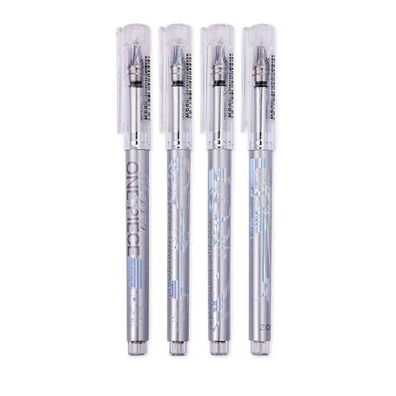 

4/8 Pcs One Piece Gel Pen Anime Appearance 0.5mm Quick Dry Black Ink School Student Office Stationery Store Kawaii Signature Pen