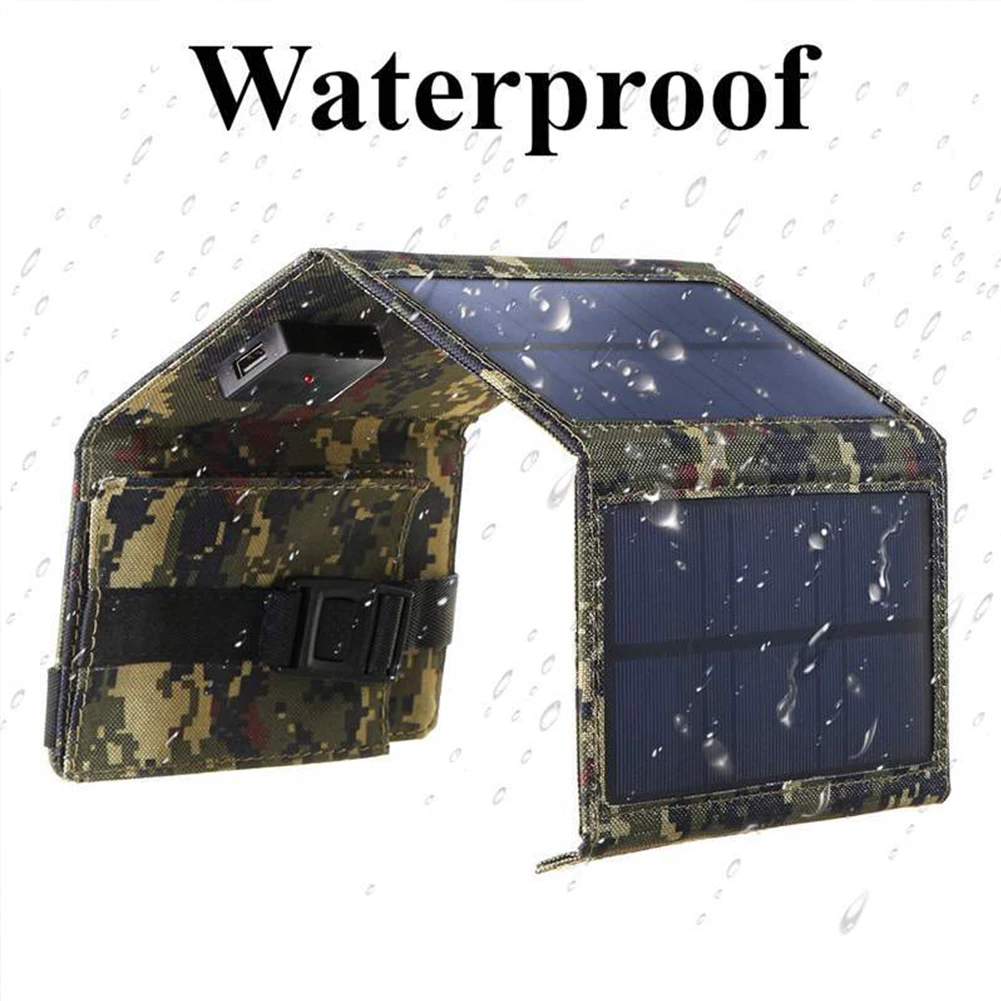 Складная солнечная панель 20 Вт портативная батарея 5 В для телефона ПК автомобиля