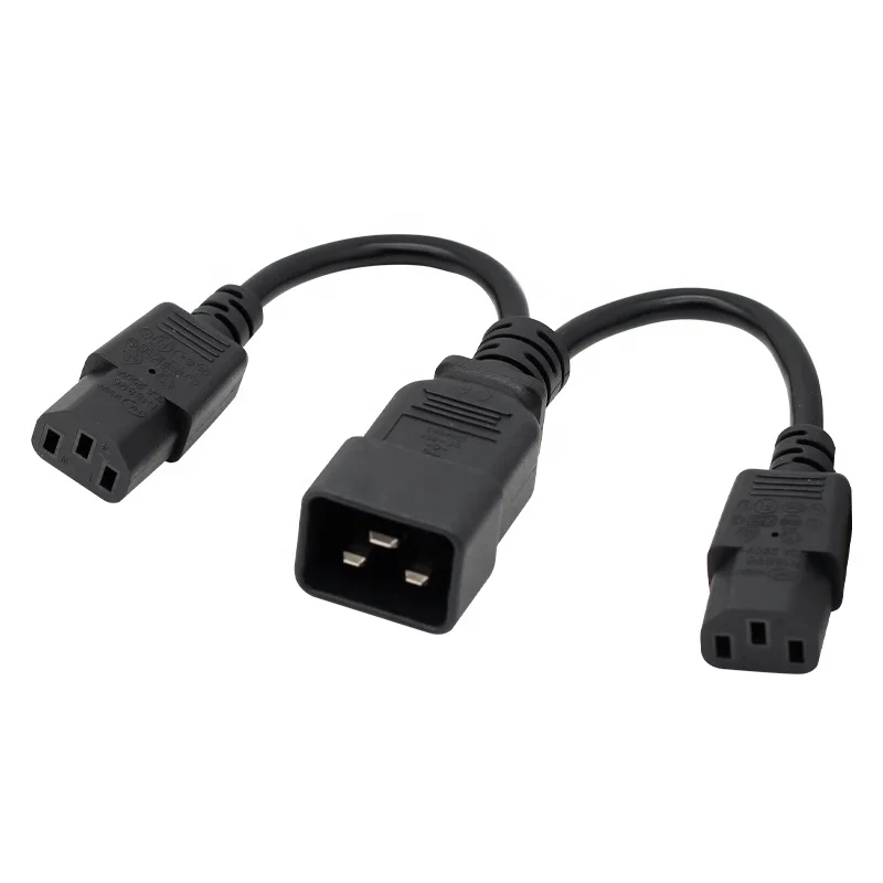 Orelha de Zing 125v 10a Svt 16awg C20 Plug Cabo de Alimentação Personalizado Dividir a Iec C13 ac Cabo de Alimentação