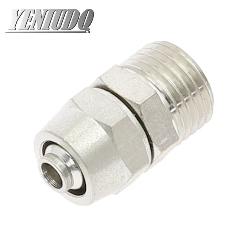 1pcs Pneumatic Air Fittings 4-M5 4 6 8 10 12mm Thread 1/8  3/8 1/2" 1/4"BSP Quick brass Connector For hose Tube Connectors