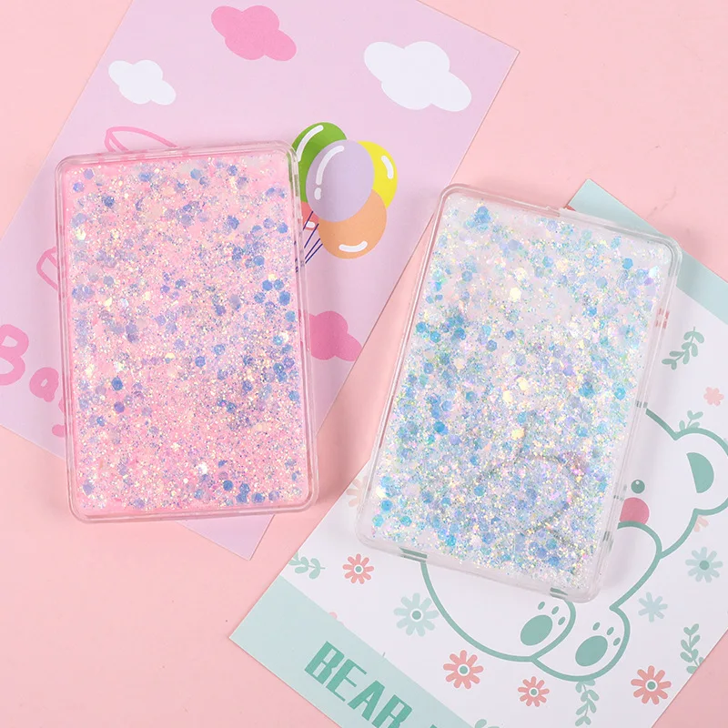 

MOHAMM 1 Piece Dreamy Shiny Quicksand Decorative Sticker Cards Plate for Art Craft DIY Decoration Tool Kids Creative Gifts