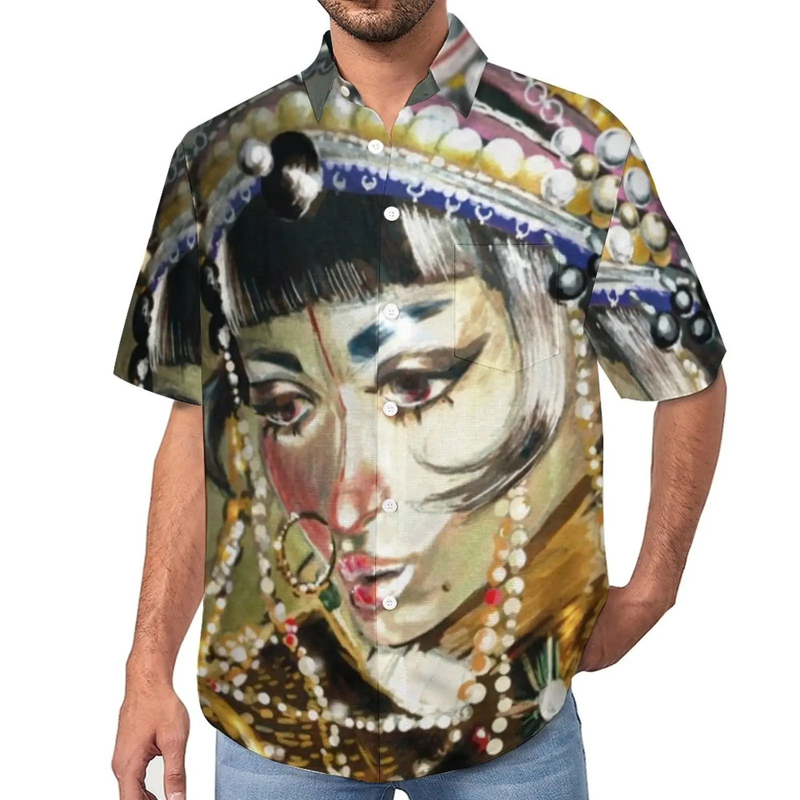 

Jibaro Blouses Men Love Death Robots Season 3 Casual Shirts Hawaiian Short-Sleeved Graphic Aesthetic Oversized Beach Shirt Gift