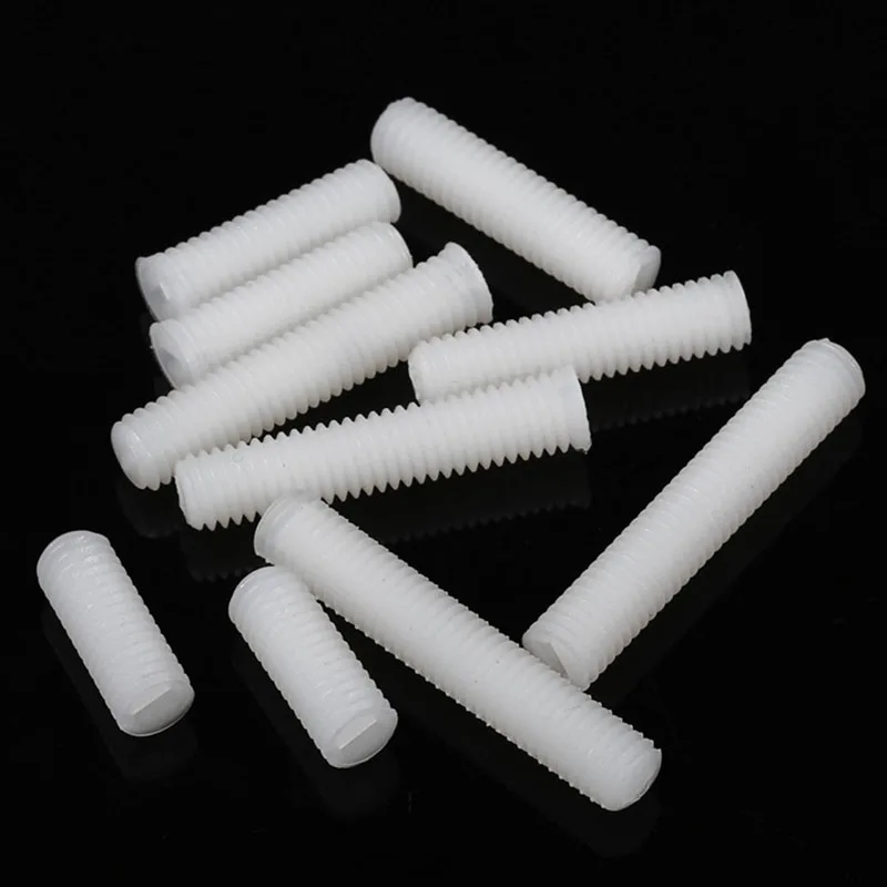 2/20 шт Φ * 5/6 нейлоновый шлицевый болт белая пластиковая резьба плоская головка