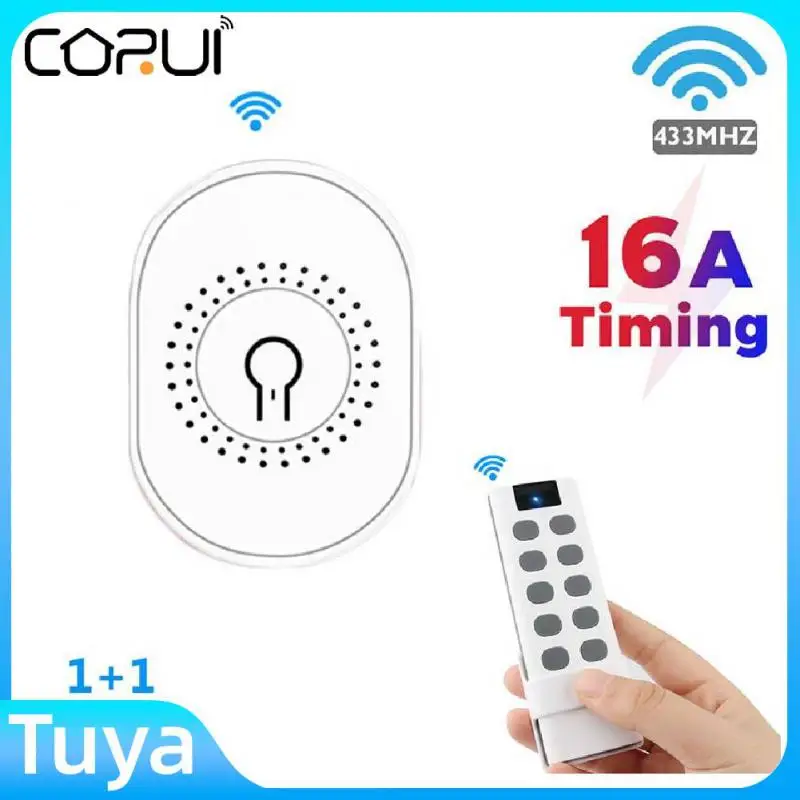 

CORUI Smart Switch 16A Mini 433MHZ Two Way On-off Mini Smart Switch Wireless Remote Suit Timing Function Home Automation