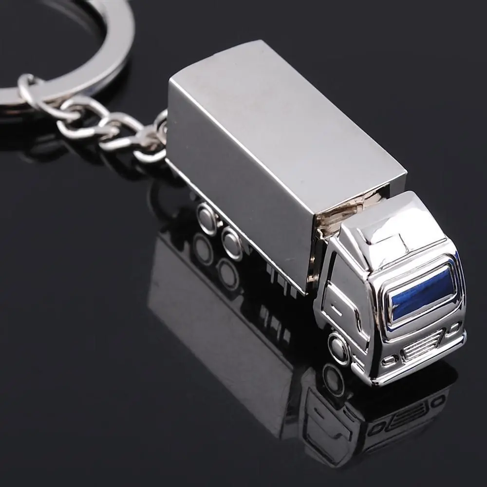 

Creative Metal Car Truck Keychain Car Style Cartoon Truck Keychain Auto Keychain Big Truck Keychain Silver Key Rings Accessories